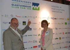 Jan Willem de Vries and Jacqueline van Oosten of Wageningen University & Research. The Club of 100 is approaching the number of 100 companies.